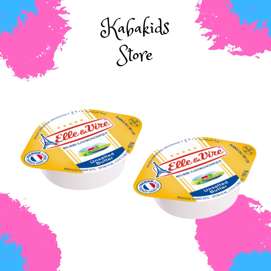 Elle Butter Portion Elle Vire Butter Elle Mentega MPAsi Salted &amp; Unsalted 10gr - Kabakids Store