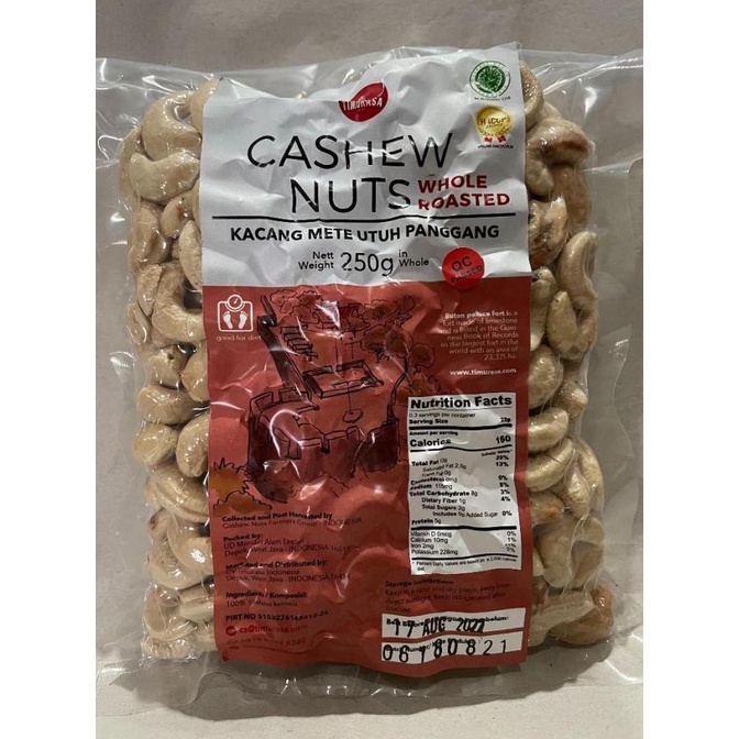 

READY STOCK Cashew Nuts Whole Roasted (Kacang Mete Utuh Panggang) AP105
