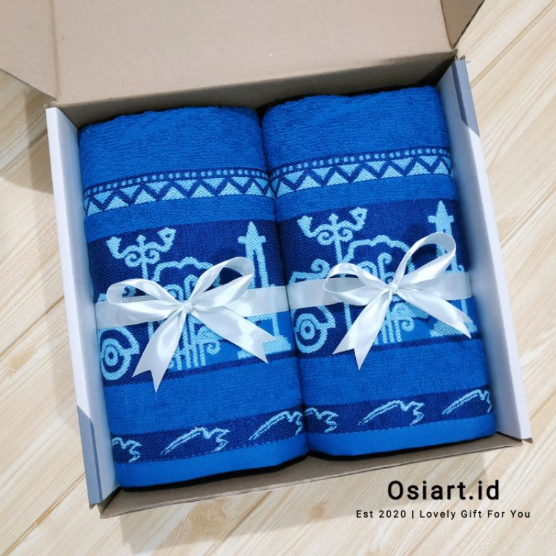 Hampers Hadiah Kado Pernikahan / Nikahan / Wedding Handuk Motif Jumbo Couple 70x135 Cm / Anniversary / Natal / Birthday / Hari Raya Lebaran / Ulang Tahun / Hari Guru / Ibu