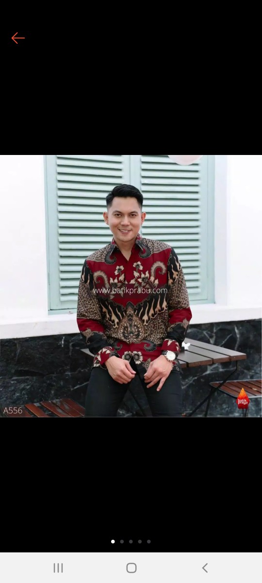 Kemeja Batik Prabu Bahan Katun Baturaden Reguler Fit B382