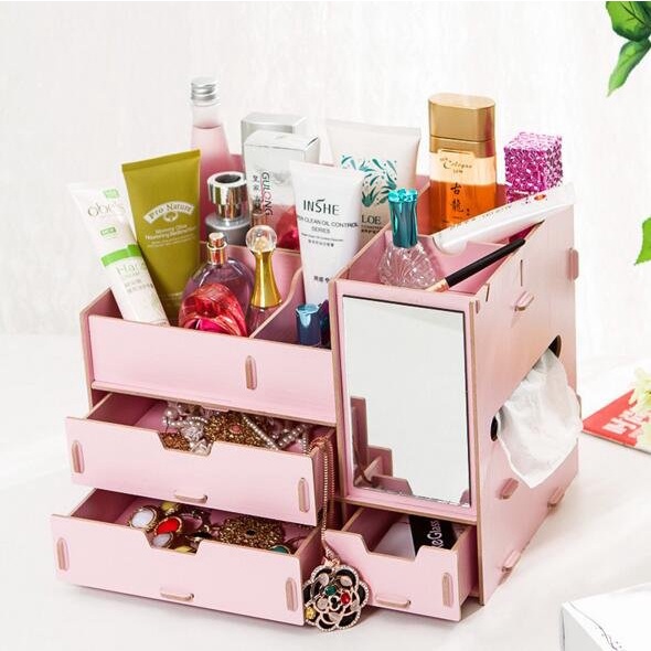 BAYAR DI TEMPAT (COD) RAK KOSMETIK MINI BAHAN KAYU TERMURAH!!!!-2