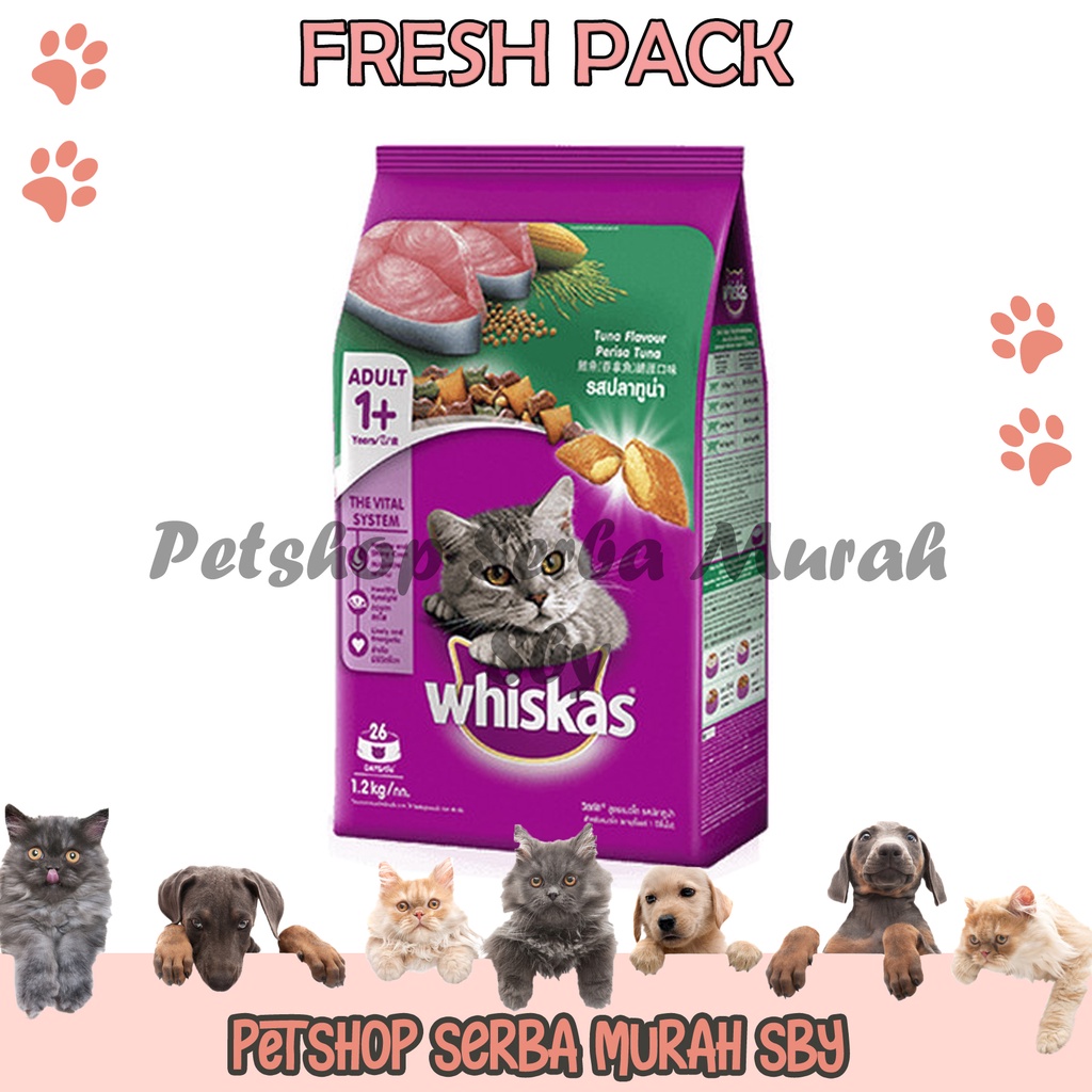 Whiskas Tuna Adult Freshpack 1,2 kg - Makanan Kering Kucing Dewasa