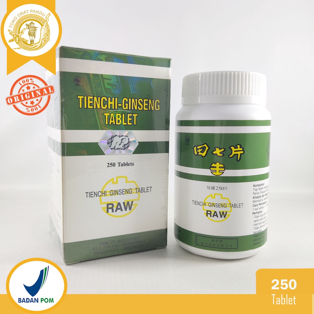 TIENCHI-GINSENG TABLET RAW (BOTOL) / OBAT PEREDARAN DARAH / STAMINA