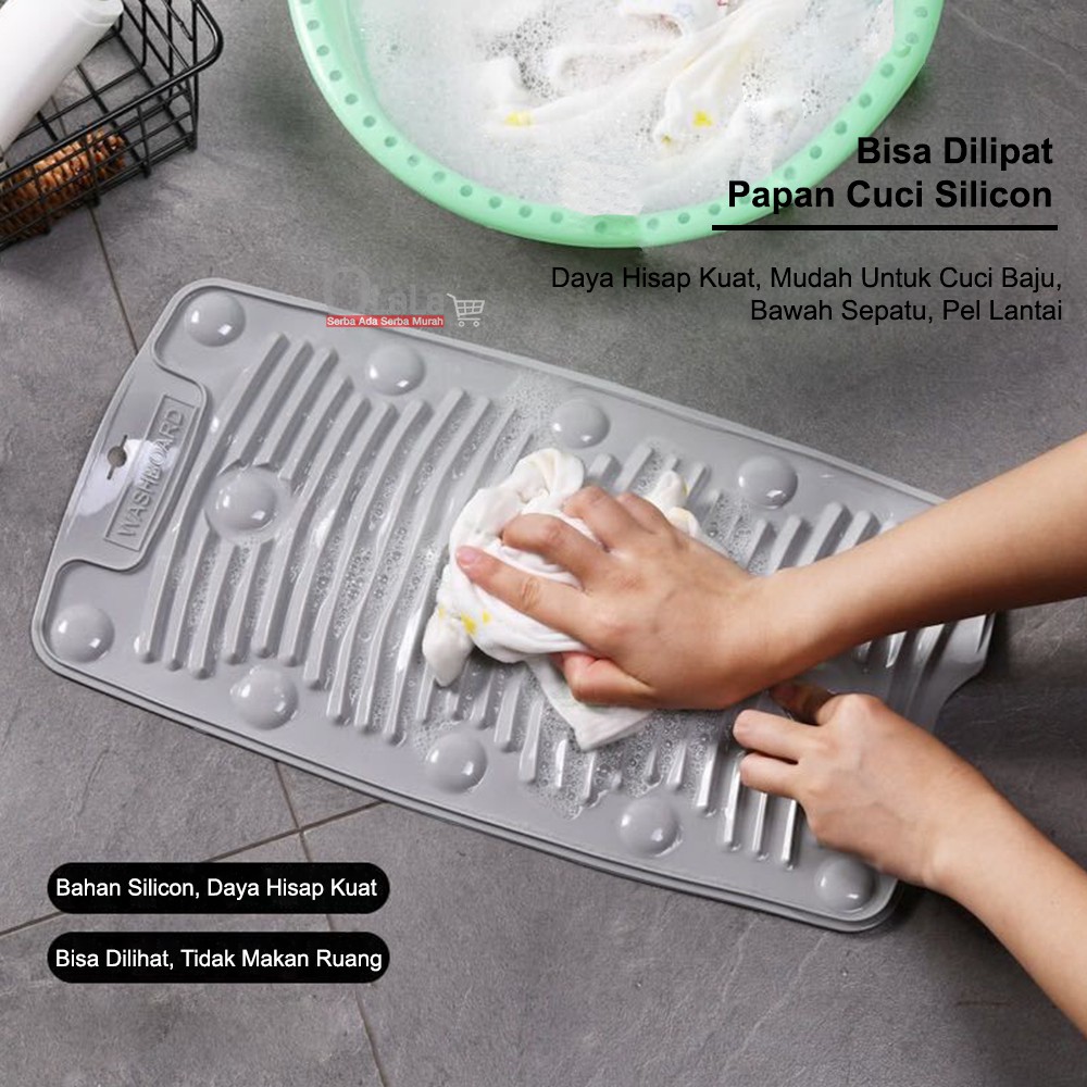 PAPAN CUCI PAKAIAN LIPAT BAHAN SILICON OLL-0315