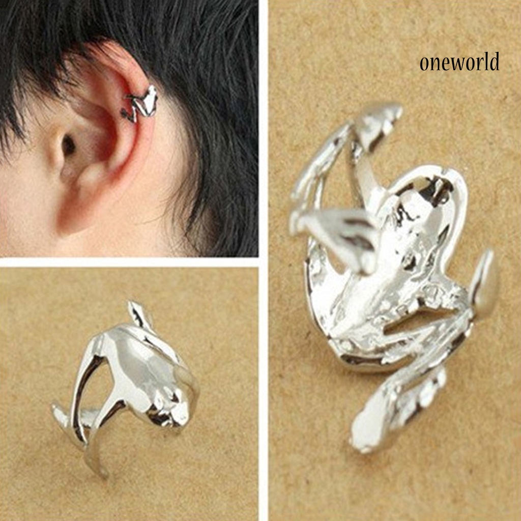 OW@ Ear Clips Exquisite Frog Shape Alloy Women Attractive Ear Cuff for Party