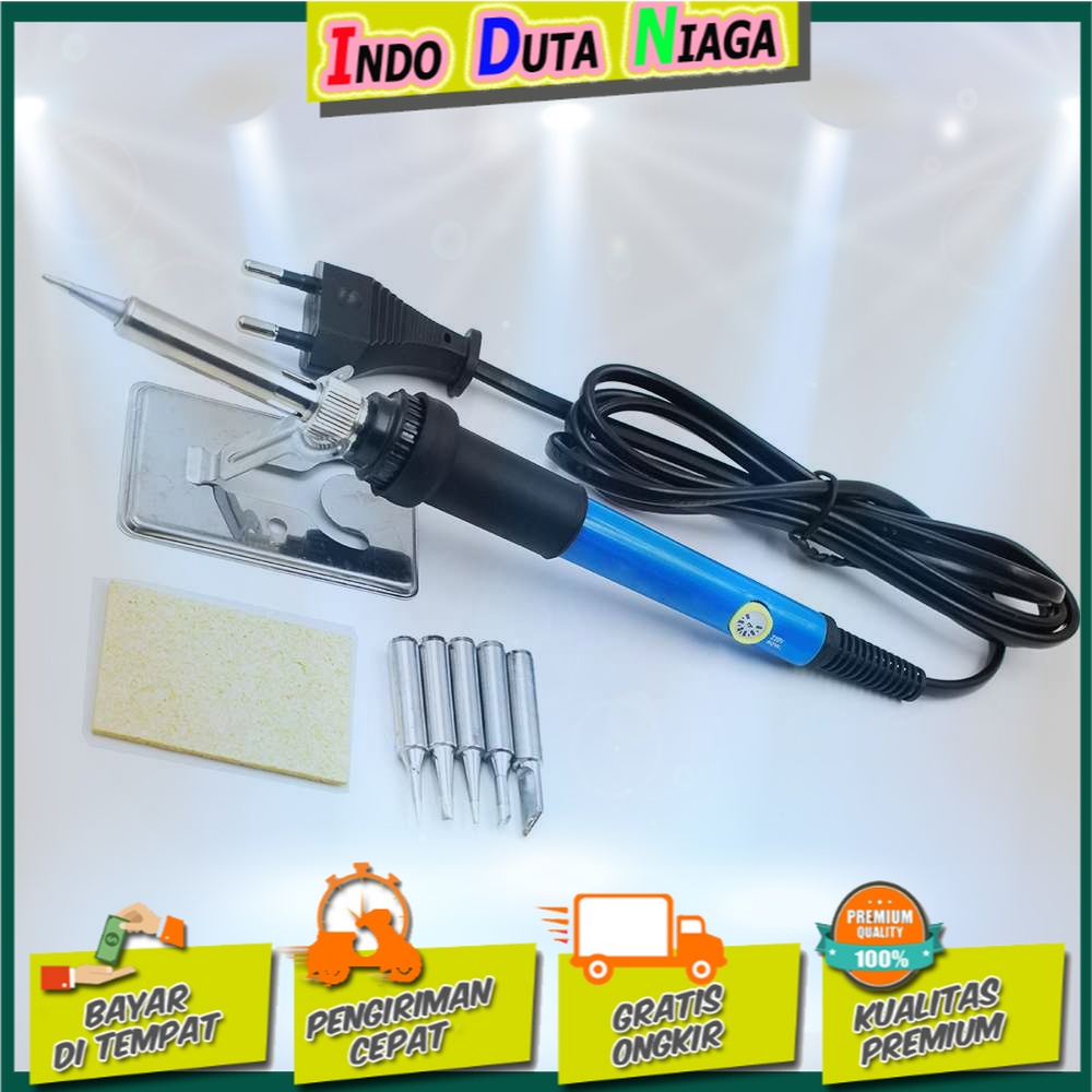 Taffware Solder Iron Adjustable Temperature 60W with 5 Tips - CS31