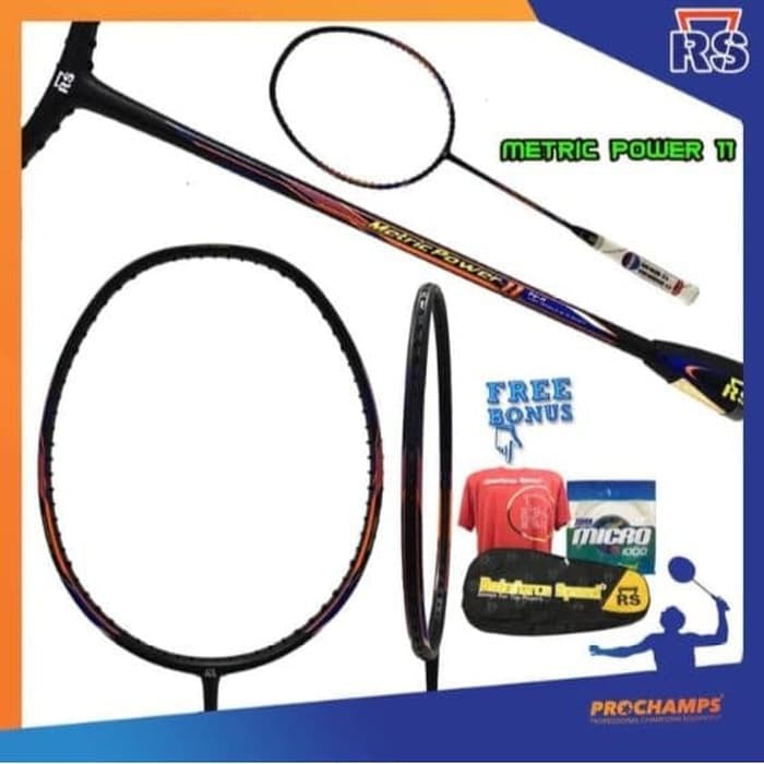 Dijual PAKET RAKET BADMINTON RS METRIC POWER 11 N II (MP11 NII) 100% ORIGINAL Murah