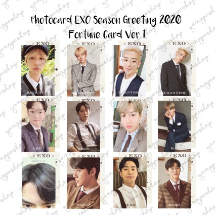 [READY / SET] SET 2020 SEASON GREETING FORTUNE CARD EXCK PHOTOCARD FAN MADE UNOFFICIAL YANGPASHOP SE