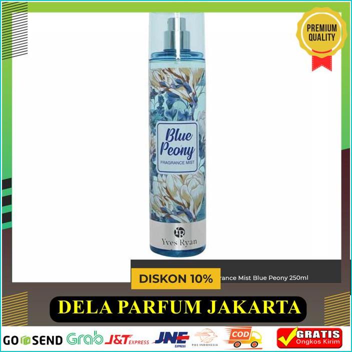 YVES RYAN FRAGRANCE MIST BLUE PEONY 250ML - BODY MIST COLOGNE BAHAN BERKELAS