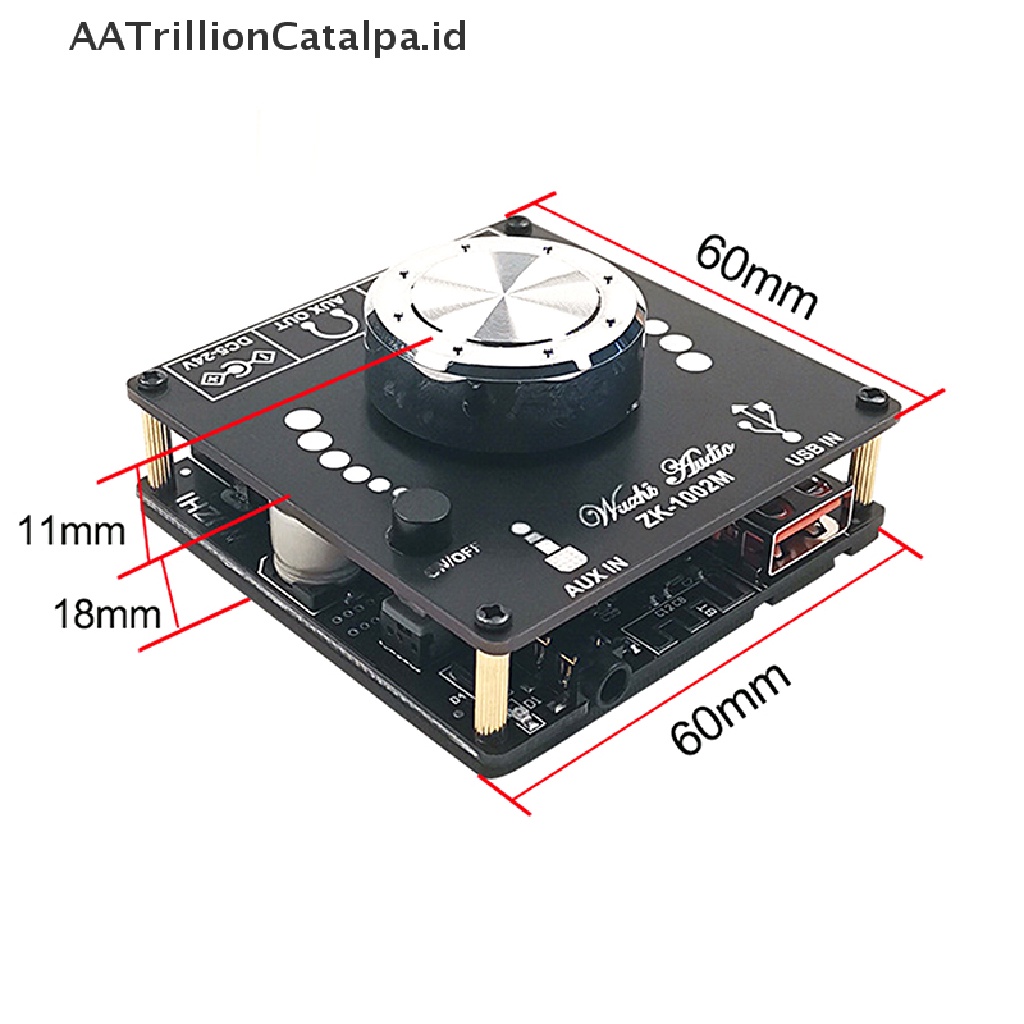 Aatrillioncatalpa ZK-1002M 100W + 100W Papan Amplifier Power Audio Stereo Bluetooth 5.0