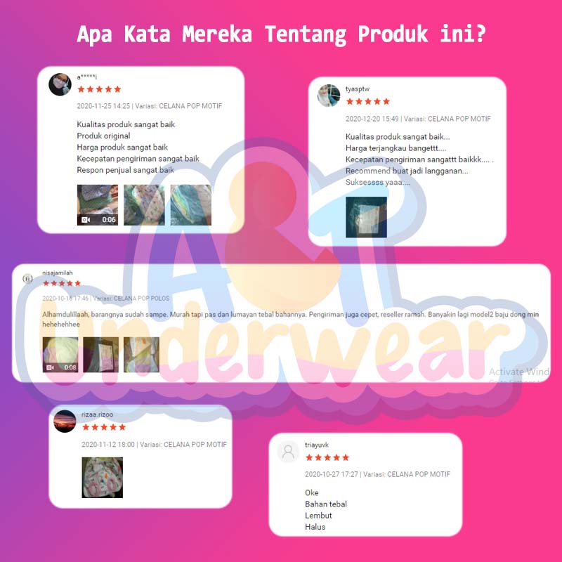 AT111-Celana POP bayi celana pendek model Kodok Polos dan Motif pakaian bayi