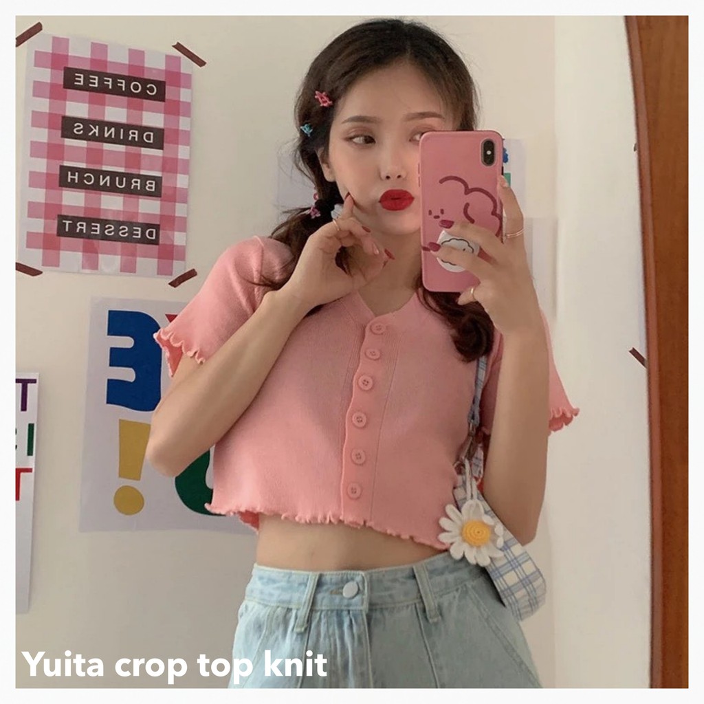 Yuita croptop knit -Thejanclothes