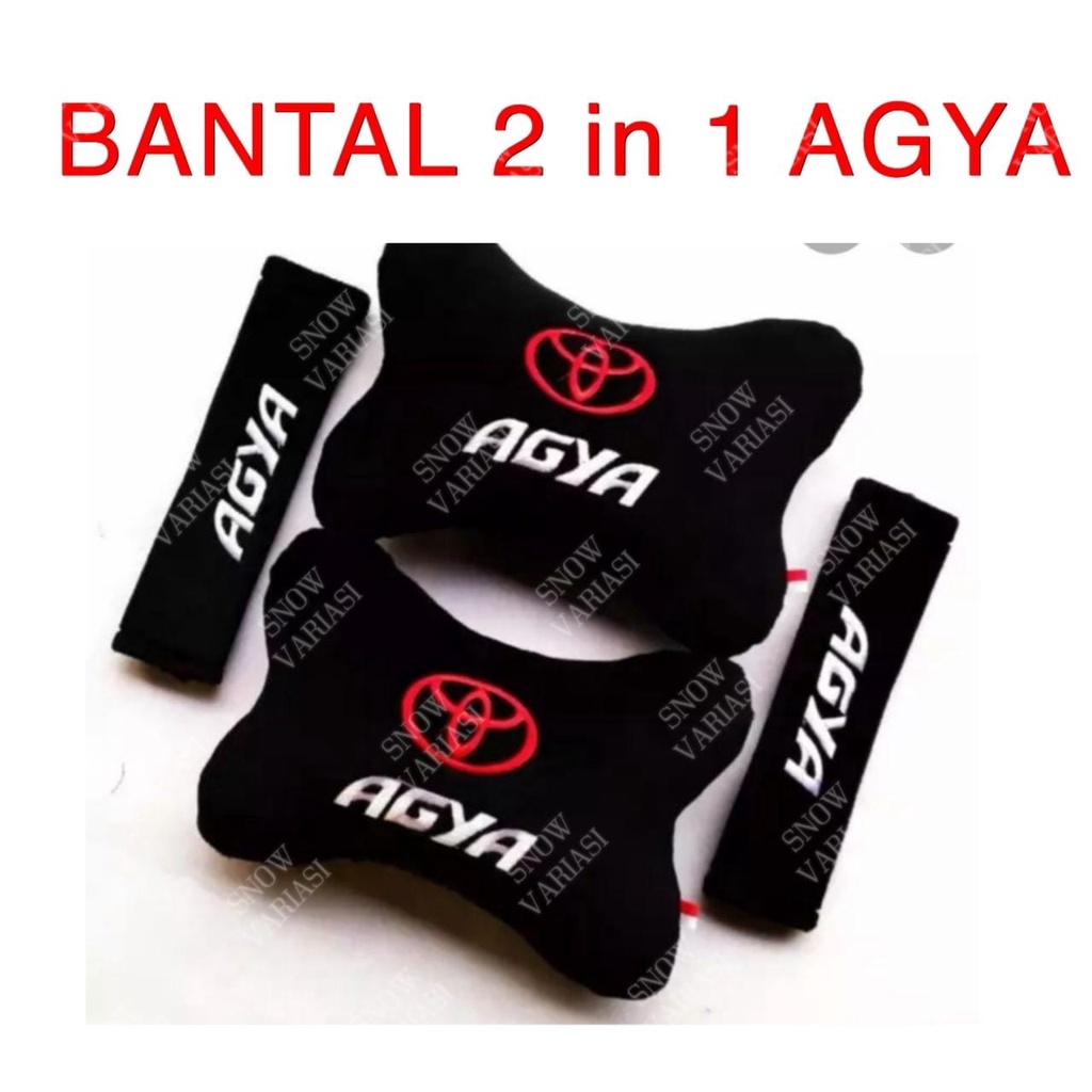 Bantal 2 in 1 Senderan Leher Mobil Agya Ayla Car Set