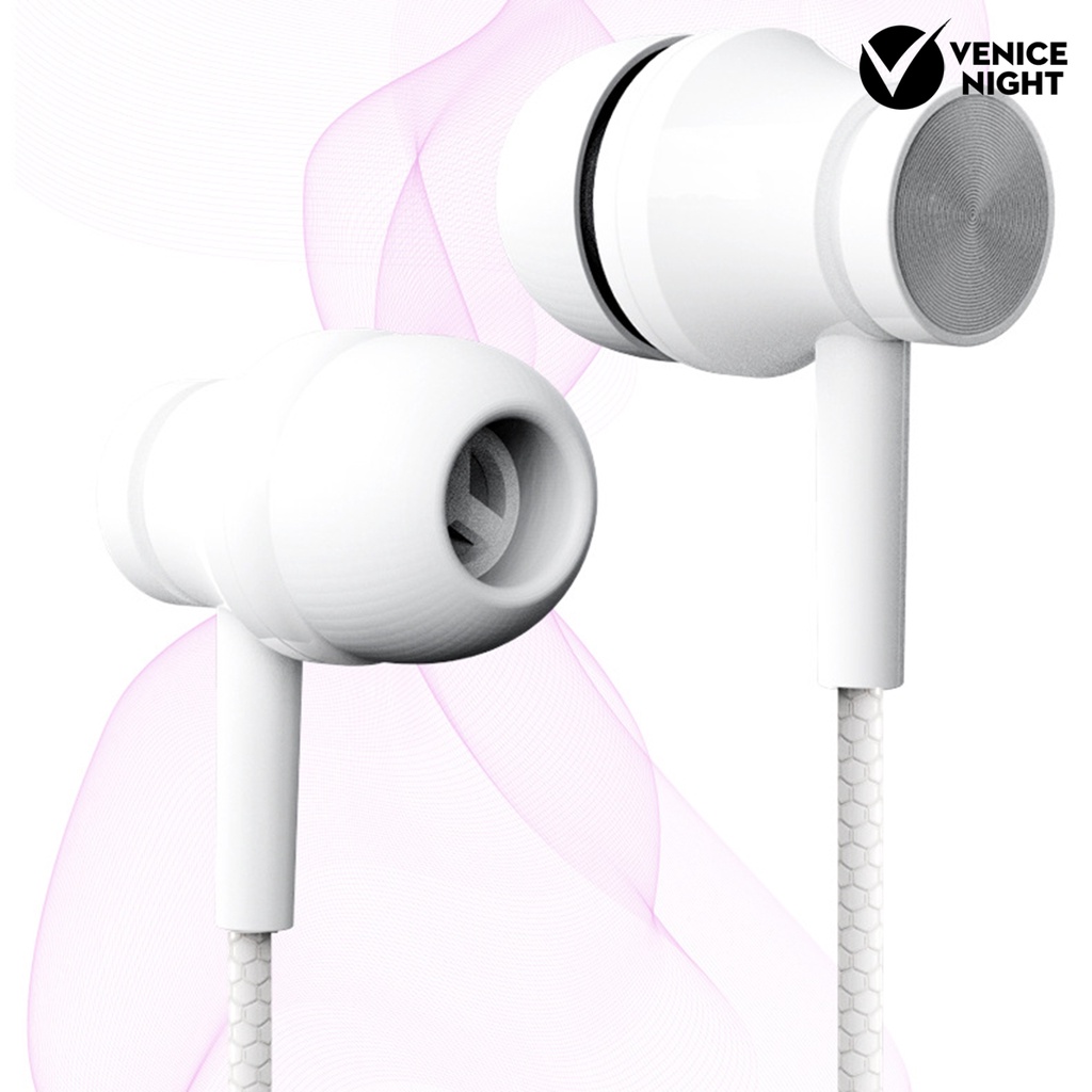 (VNEP) (Berkabel) Earphone In ear Stereo Bass Ergonomis Dengan Kabel Jack 3.5mm Untuk Olahraga Lari