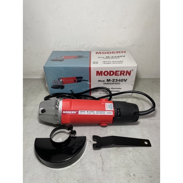 mesin gerinda m-2340v modern / mesin gerinda tangan / modern gerinda tangan / mesin gerinda modern / gerinda tangan 4 inch modern / mesin gerinda modern original / angle grinder modern / mesin gerinda tangan murah / mesin gerinda tangan variable speed