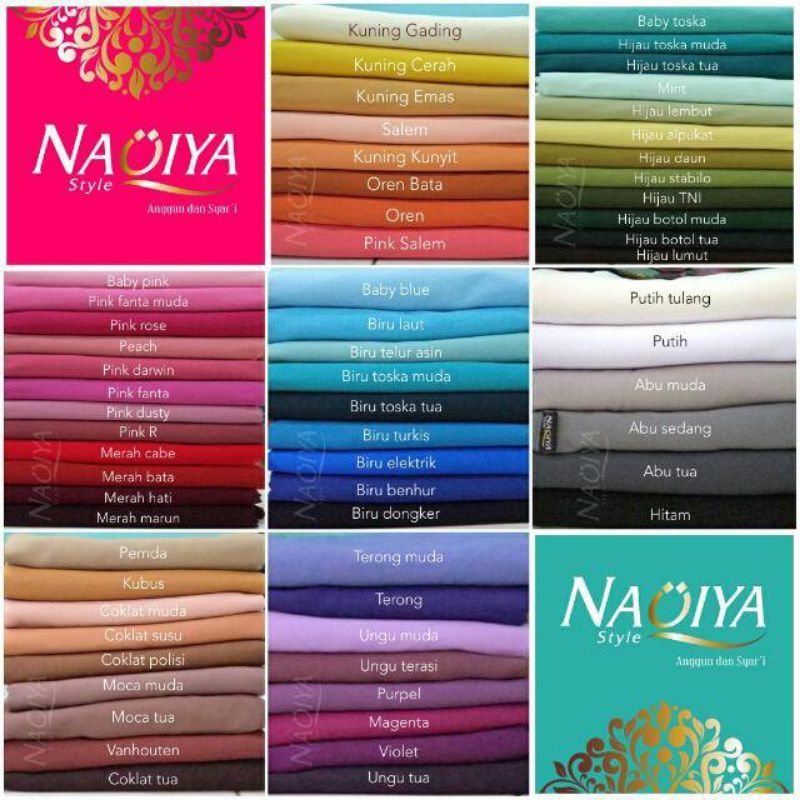 khimar / Jilbab wolfis segiempat syari - Naqiya Hijab (Variasi Coklat)