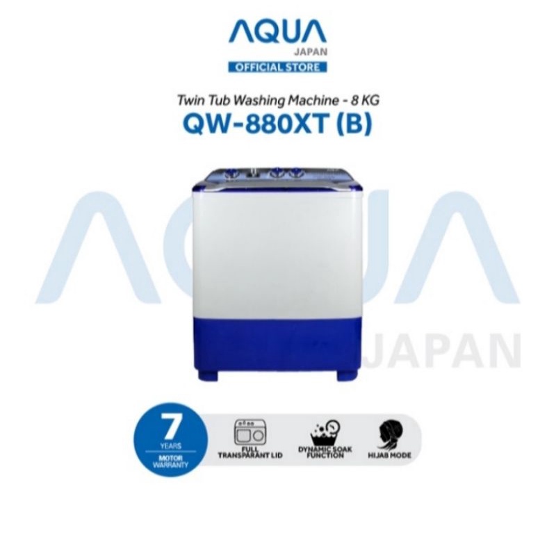 Aqua Mesin Cuci 2 Tabung QW-880XT Hijab Series