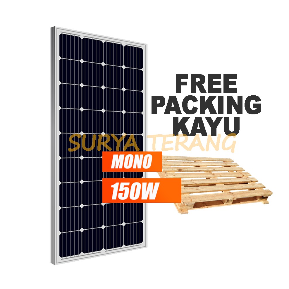 Solar Panel Surya 150wp Mono Solar Cell 150wp Mono FREE Packing Kayu