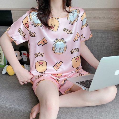 GI 4604 (SIZE L-XL) RISCE PIYAMA BAJU TIDUR SET IMPORT WANITA CEWEK PEREMPUAN JAKARTA BATAM PJ