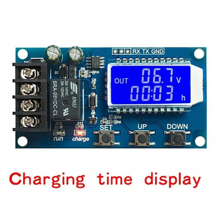 Modul Charger Aki Digital LCD Display Otomatis Cut Off 10A DC6-60V