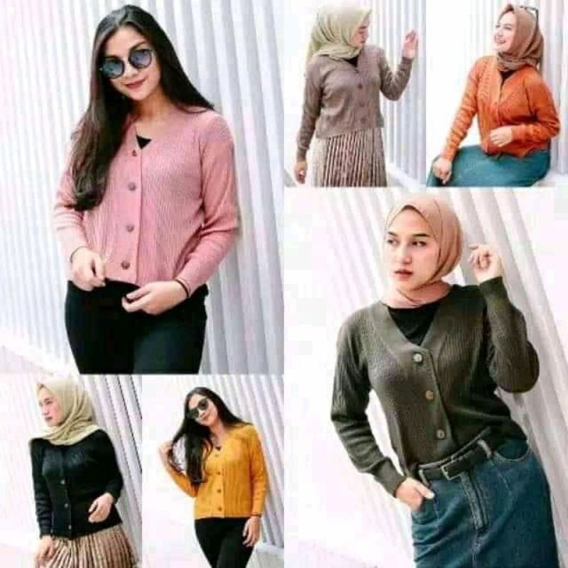 cardigan crop/cardigan rajut crop/cardigan crop rajut/willy cardigan rajut