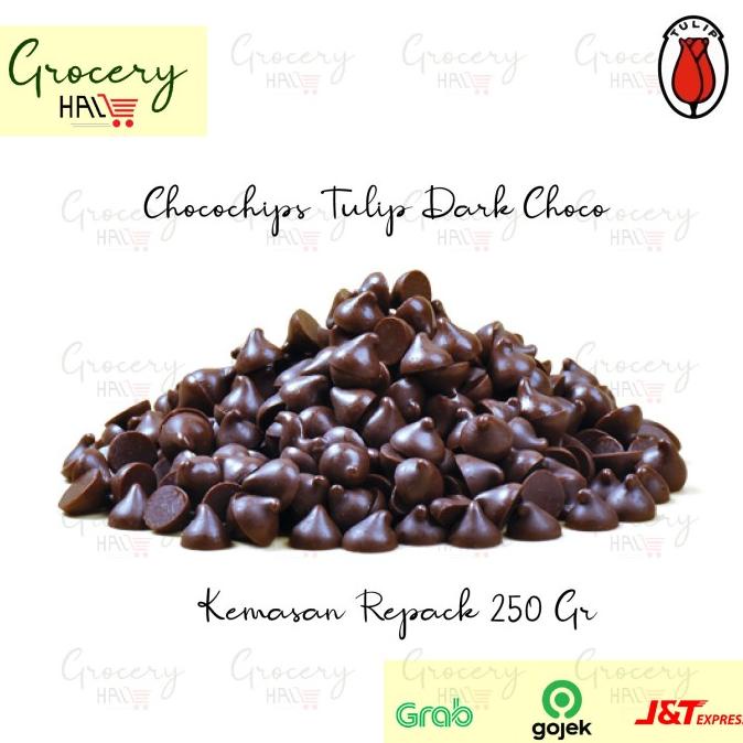 

TULIP CHOCOCHIPS REPACK 250 GRAM TERJAMIN Kode 1232