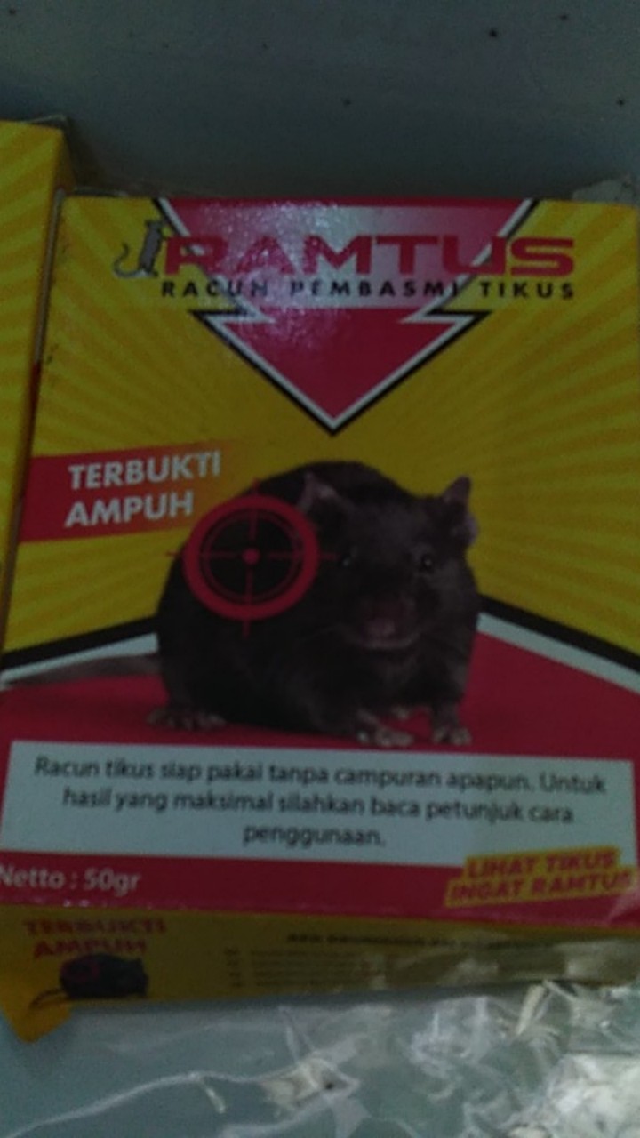 Umpan Jebakan Tikus Paling Ampuh Ramtus Racun Pembasmi Tikus Mati Kering Obat Pembunuh Tikus 2 Pack