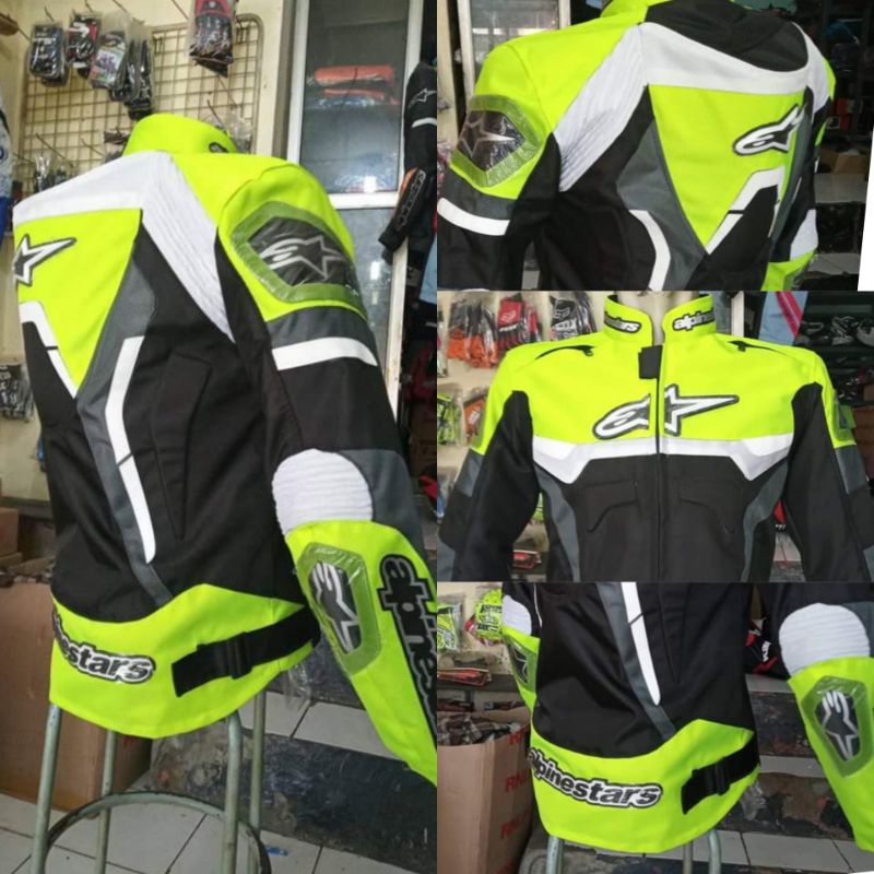 Jaket motor touring alpinestar celer fluo  jaket biker jaket motor pria full protector