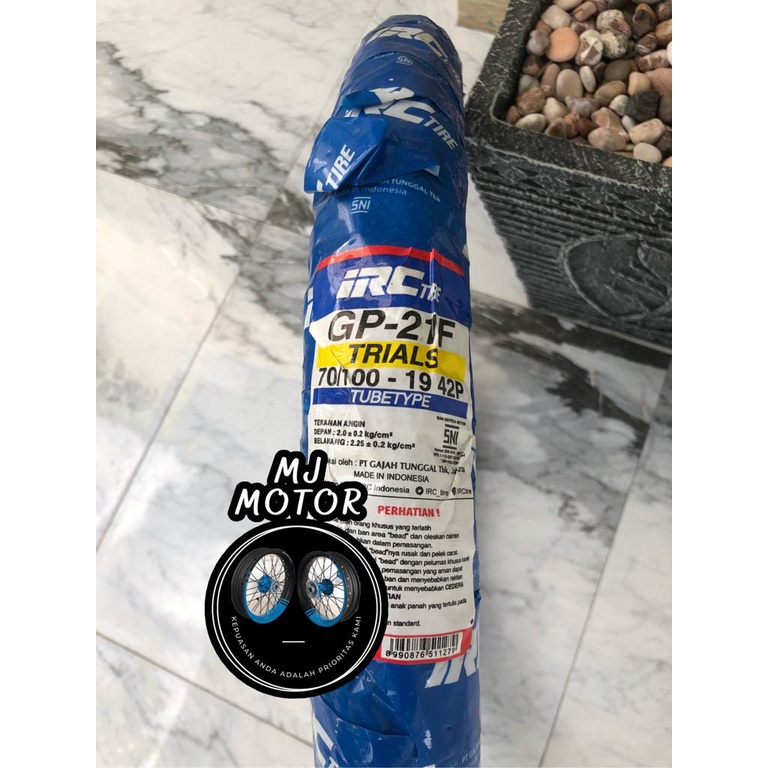 Ban IRC RING 19 GP-21F UK. 70/100 ASLI IRC TUBETYPE/NON TUBELESS BAN TAHU MOTOR TRAIL KLX/CRF/DTRACK