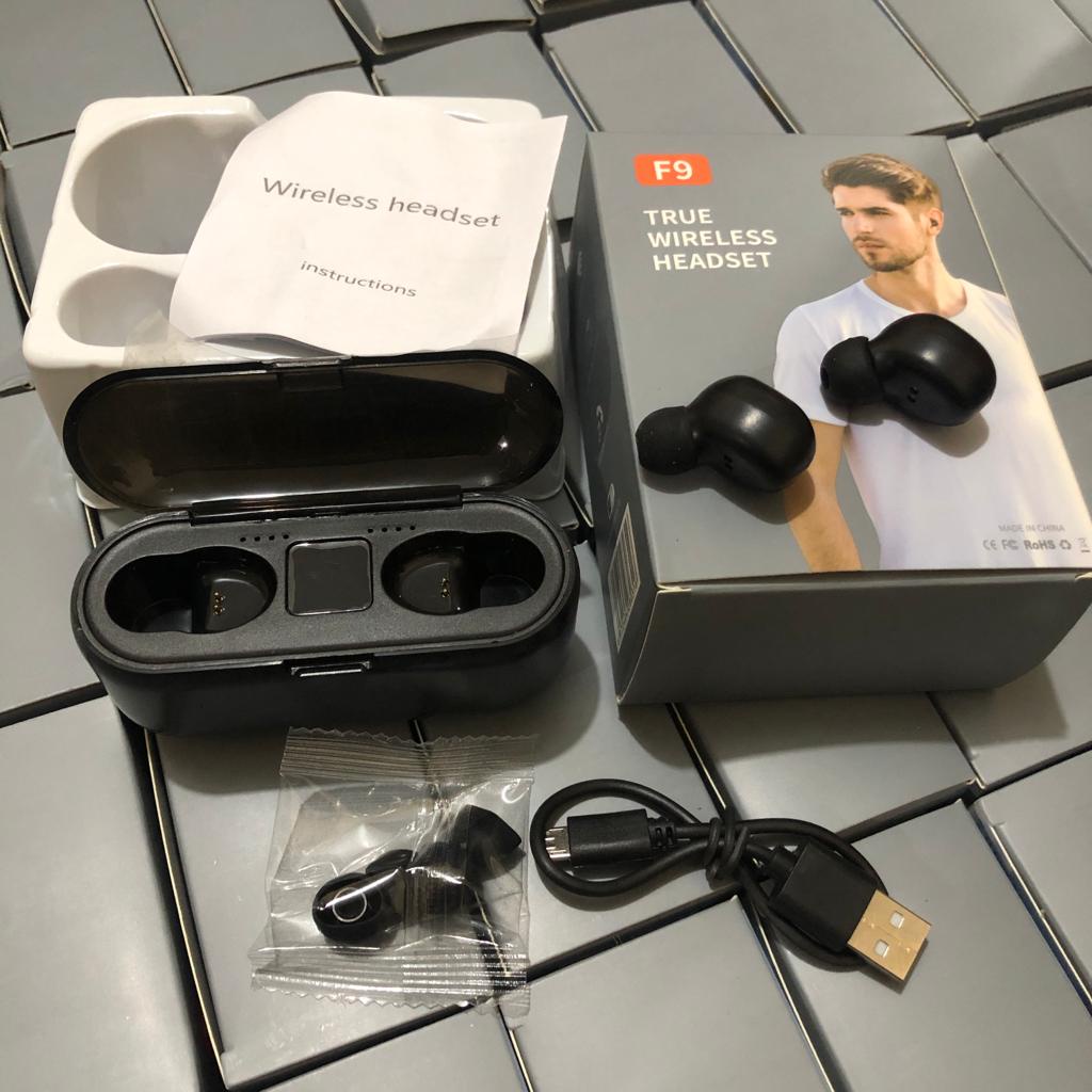 Headset F9 True Wireless Earbuds Bluetooth