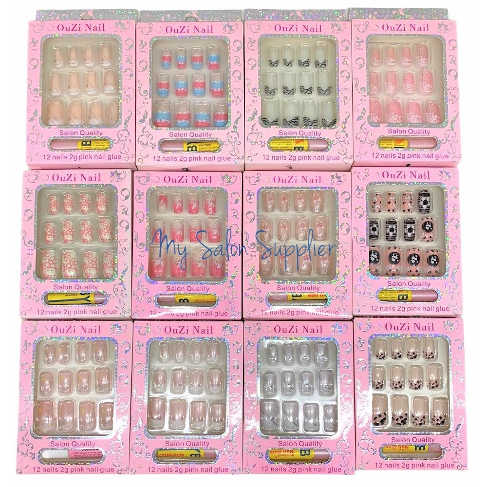 Kuku Palsu Nail Art Berlian + Lem Kuku Palsu 2g