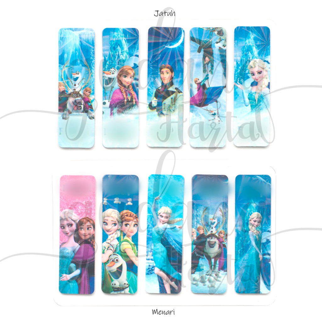 Sticky Notes Ice Princess Unik Plastik Memo Pembatas Buku GH 301315