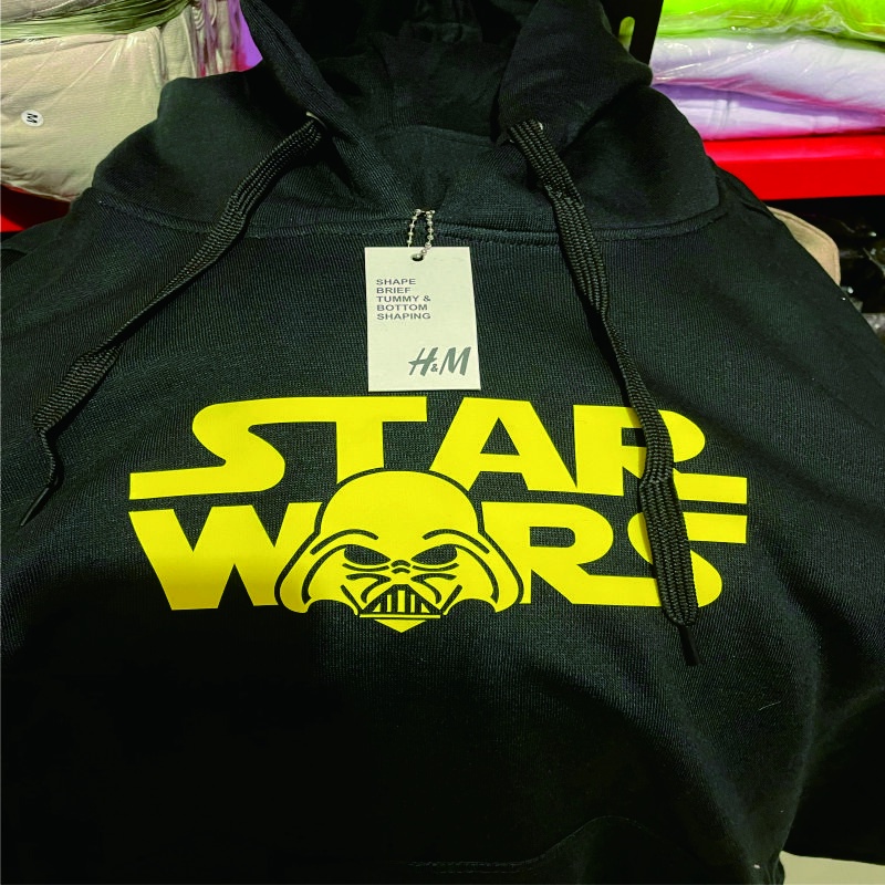 HOODIE H&amp;M STARWARS HITAM UNISEX