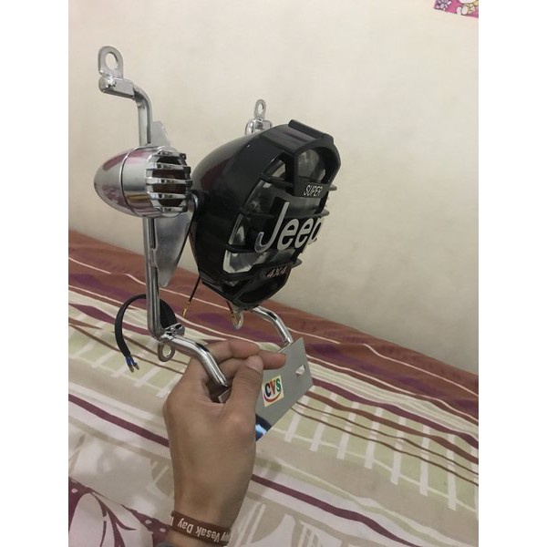 LAMPU JEEP VARIASI RX KING PLUS BRECKET PLUS LAMPU SEN