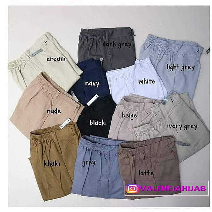 Celana Baggy Pants Celana Wanita American Drill Polos Premium