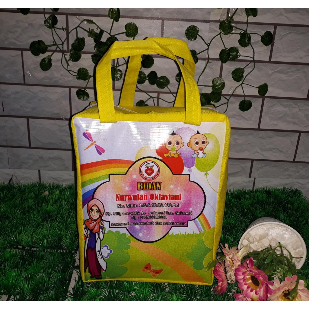 

TAS RESLETING PROMOSI BIDAN / TAS SOUVENIR BIDAN MURAH FREE DESAIN
