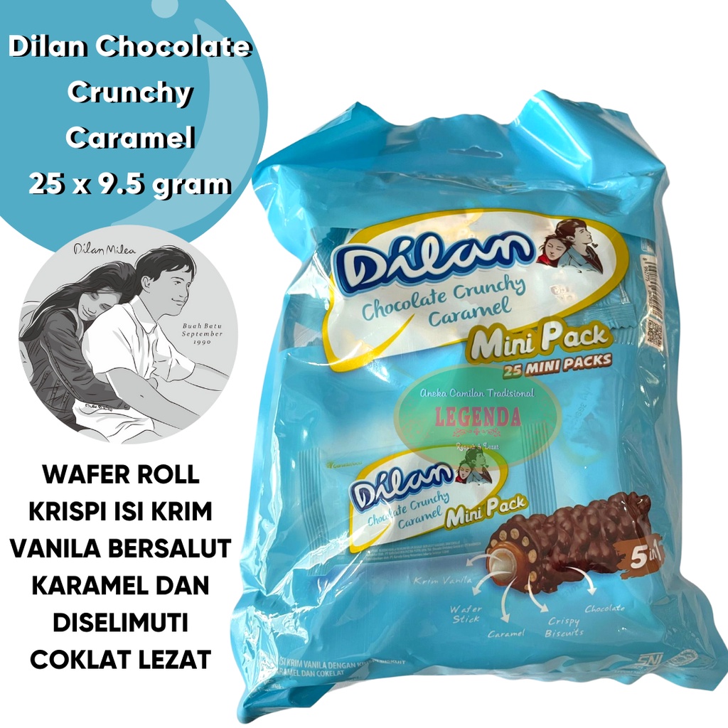 

Dilan Crunchy Caramel Rolls Refill 25 x 9.5 gram beng beng top wafer roll dilan milea