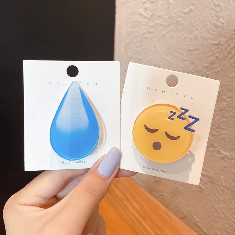 2022 Jepit Rambut Motif Ekspresi Lucu Gaya Korea Untuk Wanita