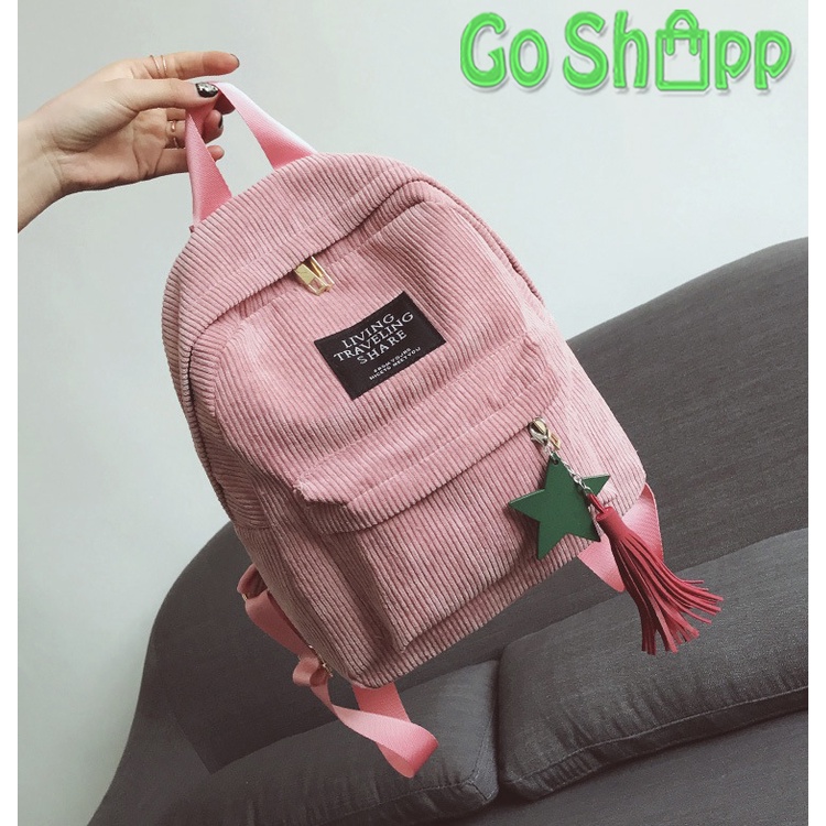 Tas Backpack Import - Tas Ransel Wanita - Tas Wanita Terbaru - Tas Backpack Bludru [BK06]