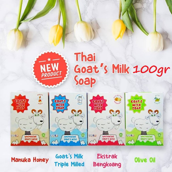 ⭐BAGUS⭐ THAI GOATS MILK BRIGHTENING SOAP / SABUN SUSU KAMBING BPOM