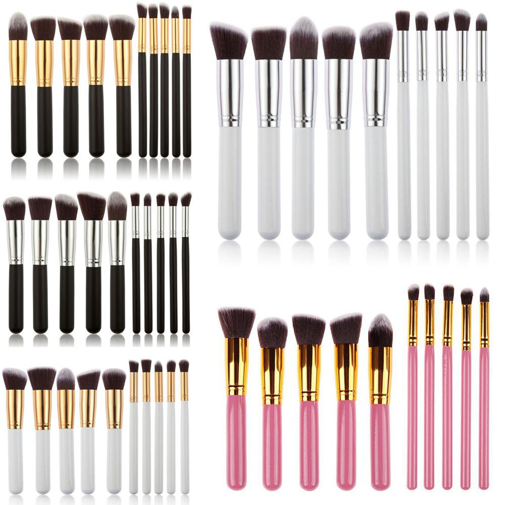 10PCS Set Make Up Brush / Kuas Make Up Kosmetik Wajah Mata Lembut Contour - Kabuki Brush