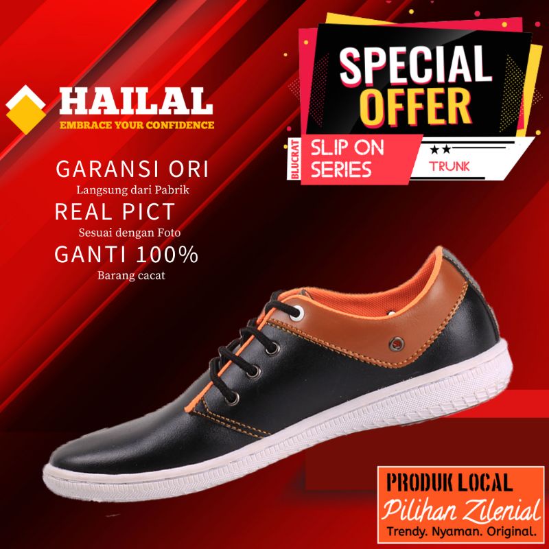 Sepatu Sneakers Slip On Casual Santai Cowok Keren Original  TRK