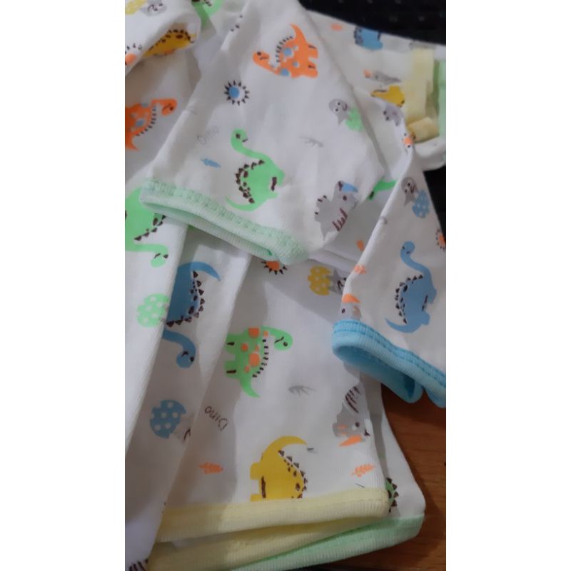 baju bayi panjang bis putih 3pcs terbaru