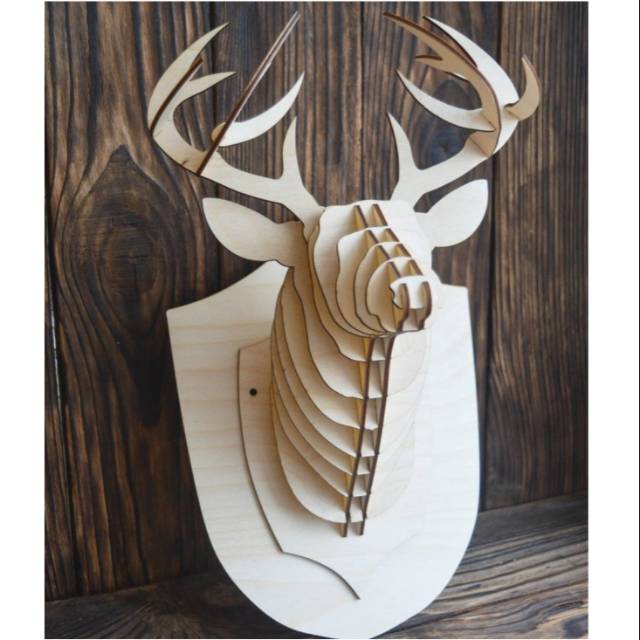 Kepala Rusa Deer Head 3d Puzzle Shopee Indonesia