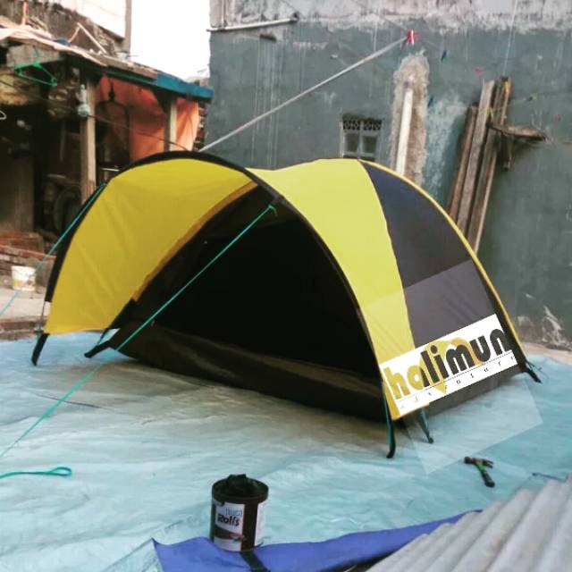 Tenda dome camping kap 5 orang double layer