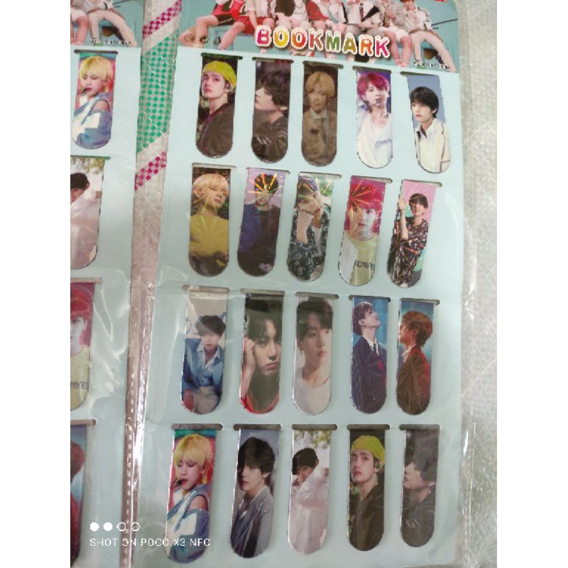 Pembatas Buku BTS magnet isi 20 pcs