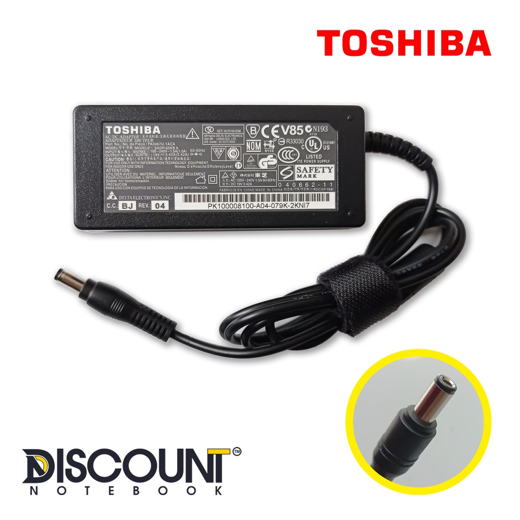 Jual ADAPTOR ADAPTER CHARGER LAPTOP TOSHIBA 19V 3.42A Shopee Indonesia