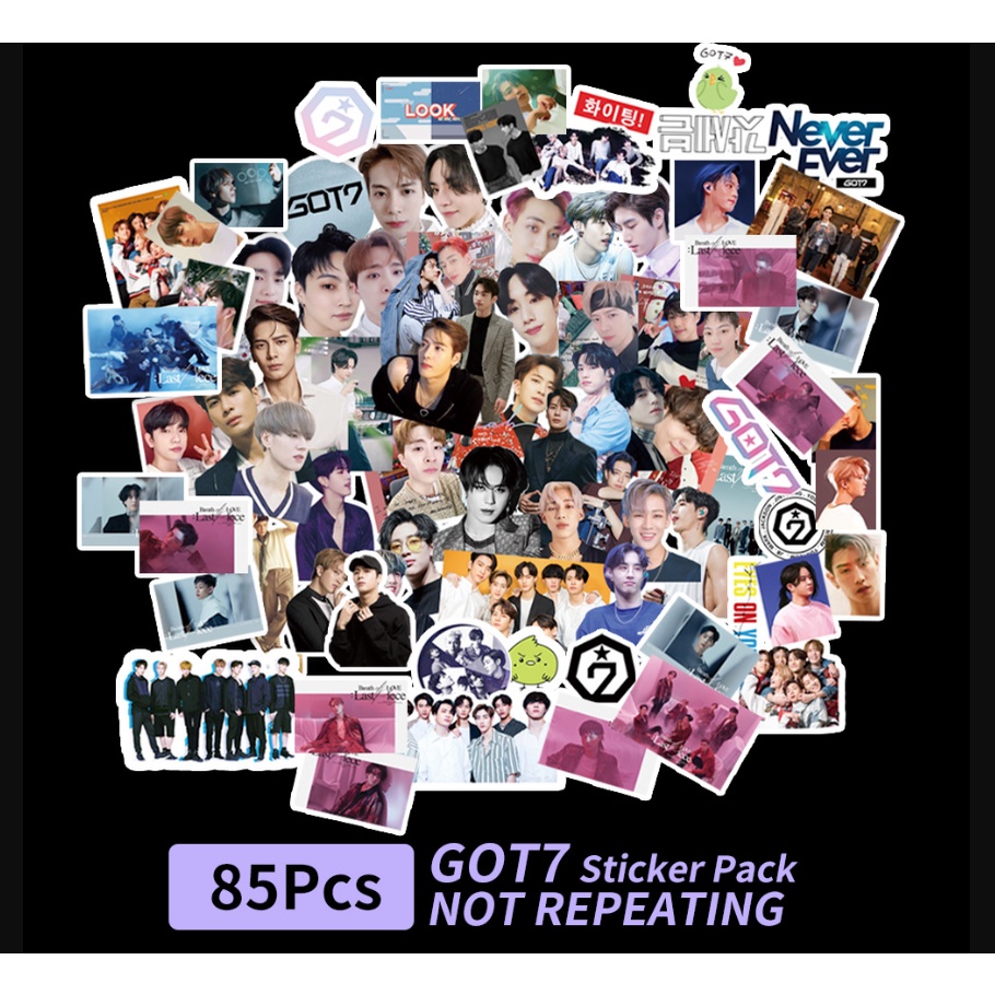 85Pcs / set Stiker KPOP GOT7 Untuk Dekorasi Diary / Jurnal / Koper / Notebook DIY