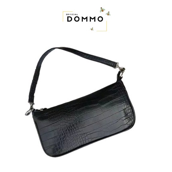 [LOKAL] DOMMO - D1373 TAS AUDREY - Tas Wanita Tas Buaya Shoulder bag MORYMONY Croco Bag Bahan Buaya