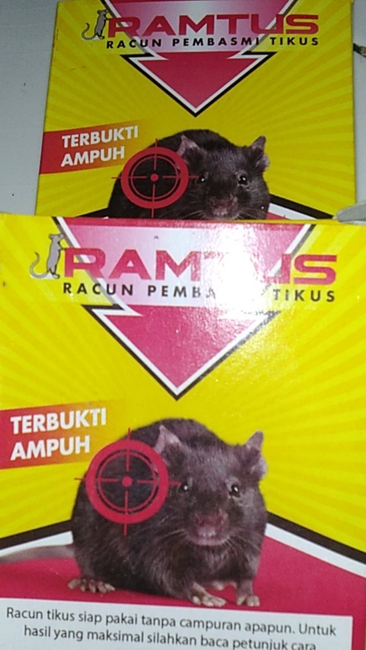 Umpan Jebakan Tikus Paling Ampuh Ramtus Racun Pembasmi Tikus Mati Kering Obat Pembunuh Tikus 2 Pack